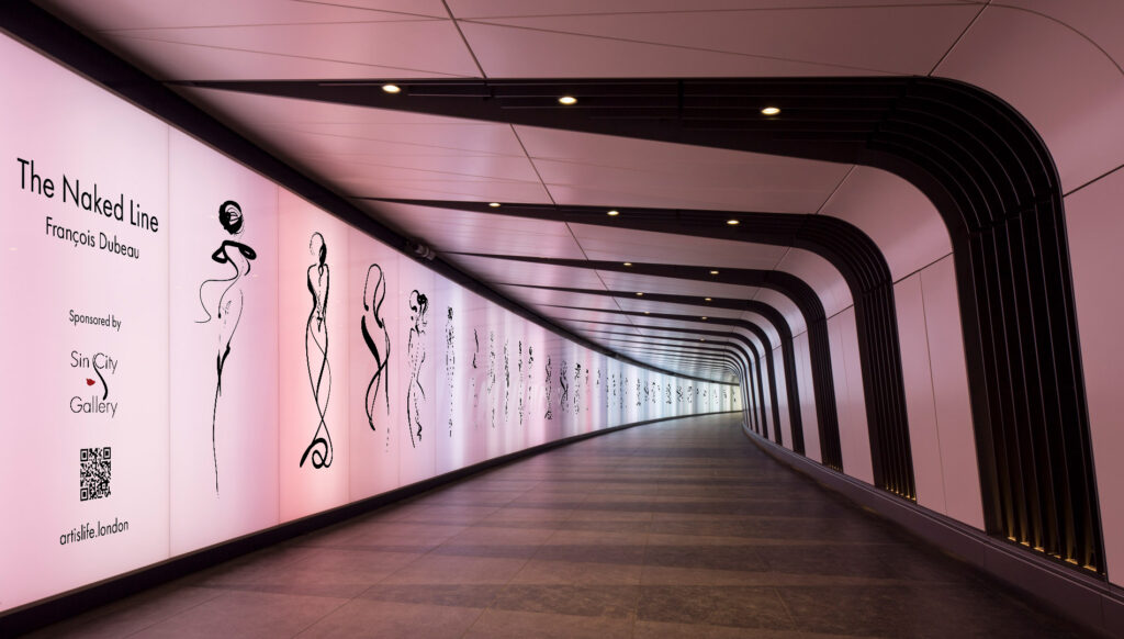 ArtIsLife.London featuring the artwork of Francois Dubeau at King's Cross Tunnel.