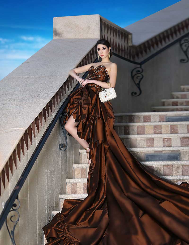 Designer: David Tupaz; Photography: Jaime Lim; Model: Tiffany Chang